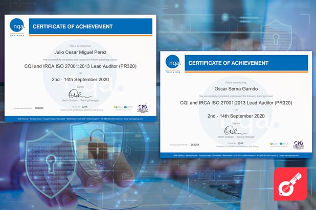 Obtención de la Certificación Lead Auditor ISO 27001 por CQI e IRCA